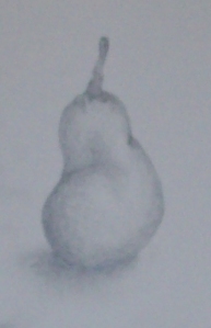 Pear in pencil.